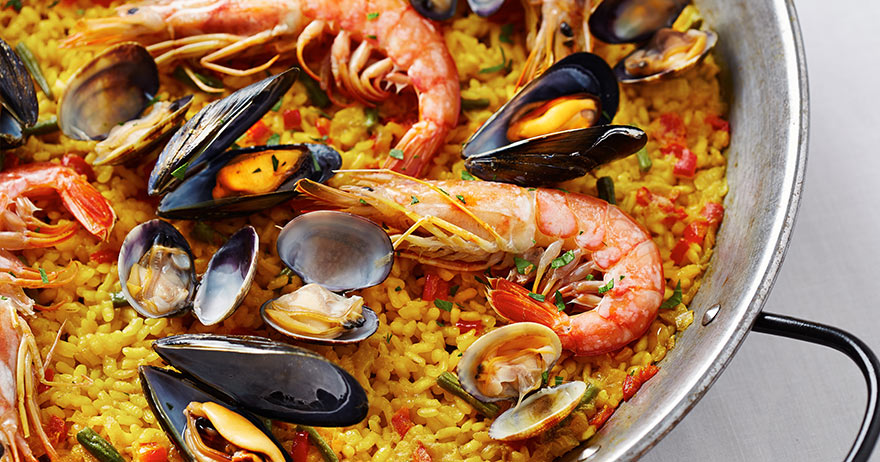 Receita de Camburi: Paella de frutos do mar